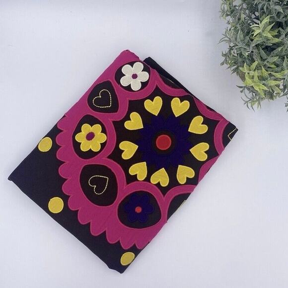 Boden Vintage Brown A Line Skirt Embroid flowers Sz 4R Cotton, Lined‎ W6370 - Picture 4 of 9